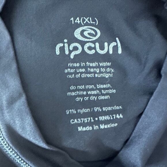 Rip Curl Girls Long Sleeve Rash Guard Size 14(XL) - Picture 4 of 9